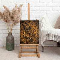Aotearoa Maori Hei Tiki Canvas Wall Art Koura Kowhaiwhai Puhoro Motif LT9 - Polynesian Pride