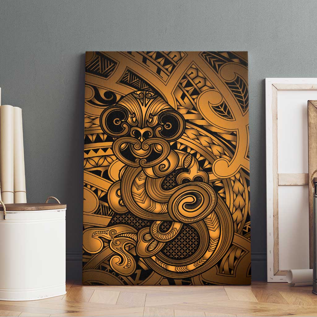Aotearoa Maori Hei Tiki Canvas Wall Art Koura Kowhaiwhai Puhoro Motif LT9 - Polynesian Pride