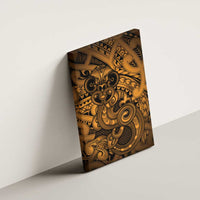 Aotearoa Maori Hei Tiki Canvas Wall Art Koura Kowhaiwhai Puhoro Motif LT9 - Polynesian Pride