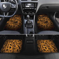Aotearoa Maori Hei Tiki Car Mats Koura Kowhaiwhai Puhoro Motif LT9 Set 4pcs Gold - Polynesian Pride