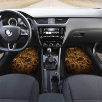 Aotearoa Maori Hei Tiki Car Mats Koura Kowhaiwhai Puhoro Motif LT9 Set 2pcs - Front Gold - Polynesian Pride