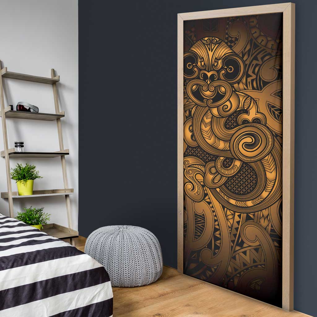 Aotearoa Maori Hei Tiki Door Cover Koura Kowhaiwhai Puhoro Motif LT9 - Polynesian Pride