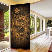 Aotearoa Maori Hei Tiki Door Cover Koura Kowhaiwhai Puhoro Motif LT9 - Polynesian Pride