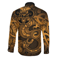 Aotearoa Maori Hei Tiki Family Matching Long Sleeve Bodycon Dress and Hawaiian Shirt Koura Kowhaiwhai Puhoro Motif LT9 - Polynesian Pride