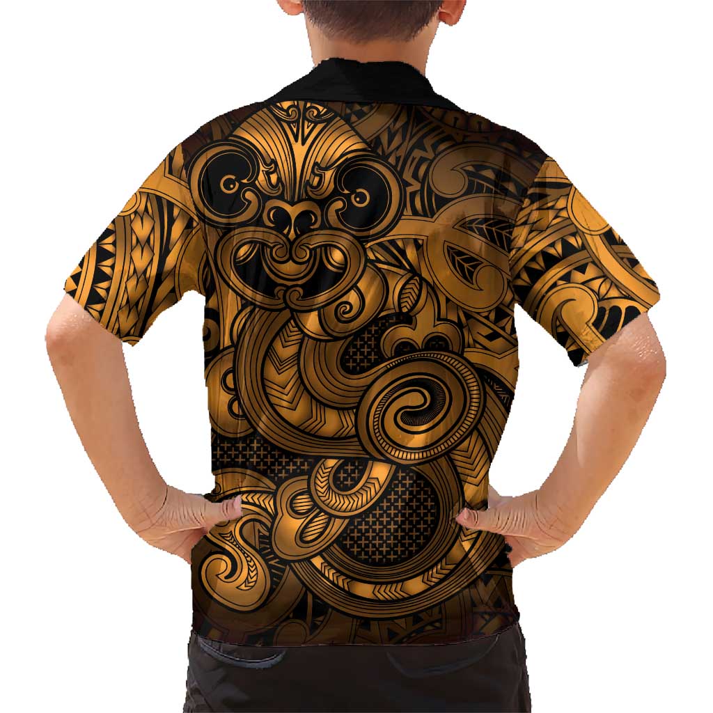 Aotearoa Maori Hei Tiki Family Matching Off Shoulder Short Dress and Hawaiian Shirt Koura Kowhaiwhai Puhoro Motif LT9 - Polynesian Pride