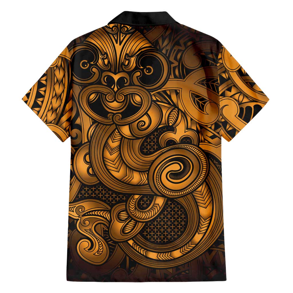 Aotearoa Maori Hei Tiki Family Matching Off Shoulder Short Dress and Hawaiian Shirt Koura Kowhaiwhai Puhoro Motif LT9 - Polynesian Pride