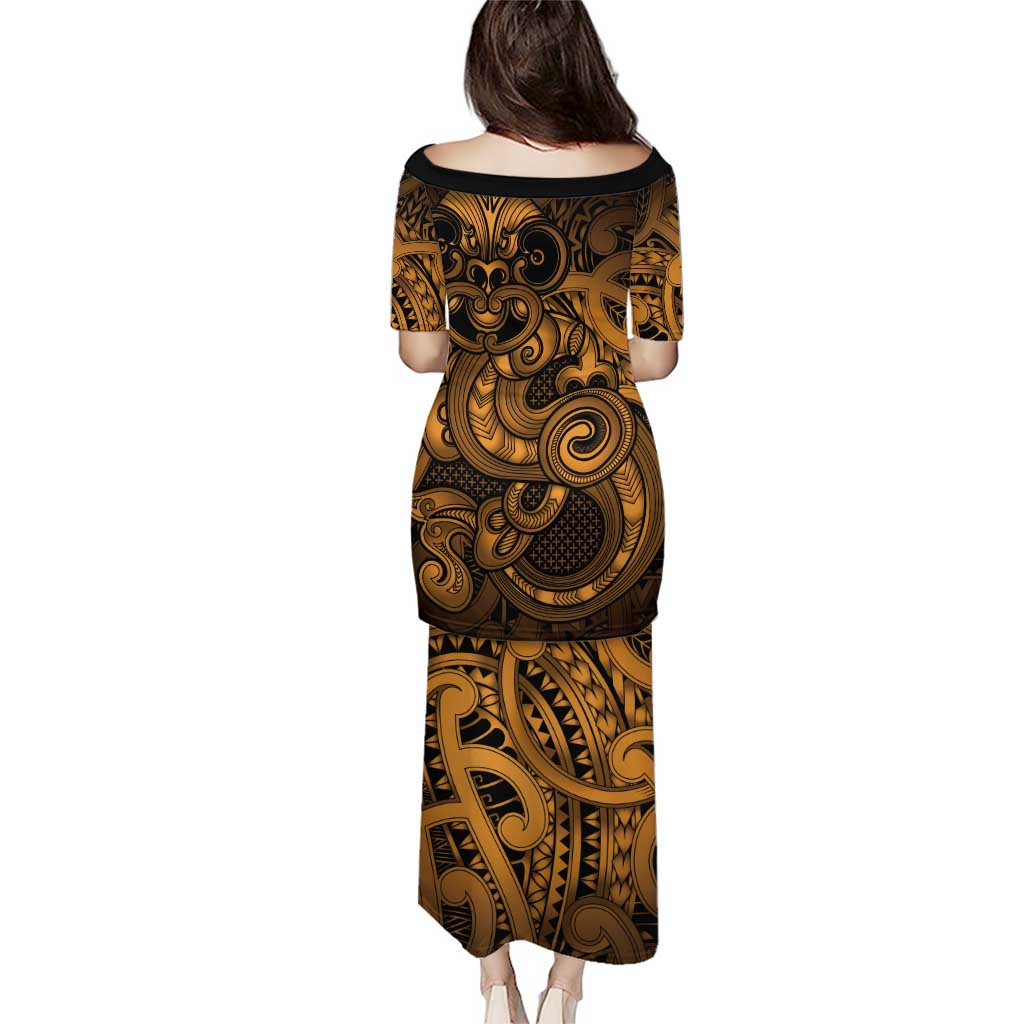 Aotearoa Maori Hei Tiki Family Matching Puletasi and Hawaiian Shirt Koura Kowhaiwhai Puhoro Motif LT9 - Polynesian Pride