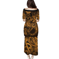 Aotearoa Maori Hei Tiki Family Matching Puletasi and Hawaiian Shirt Koura Kowhaiwhai Puhoro Motif LT9 - Polynesian Pride