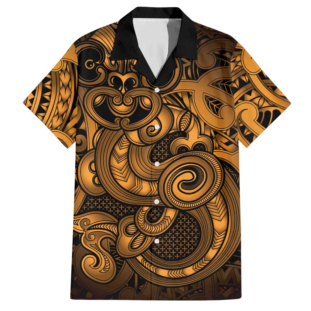 Aotearoa Maori Hei Tiki Hawaiian Shirt Koura Kowhaiwhai Puhoro Motif