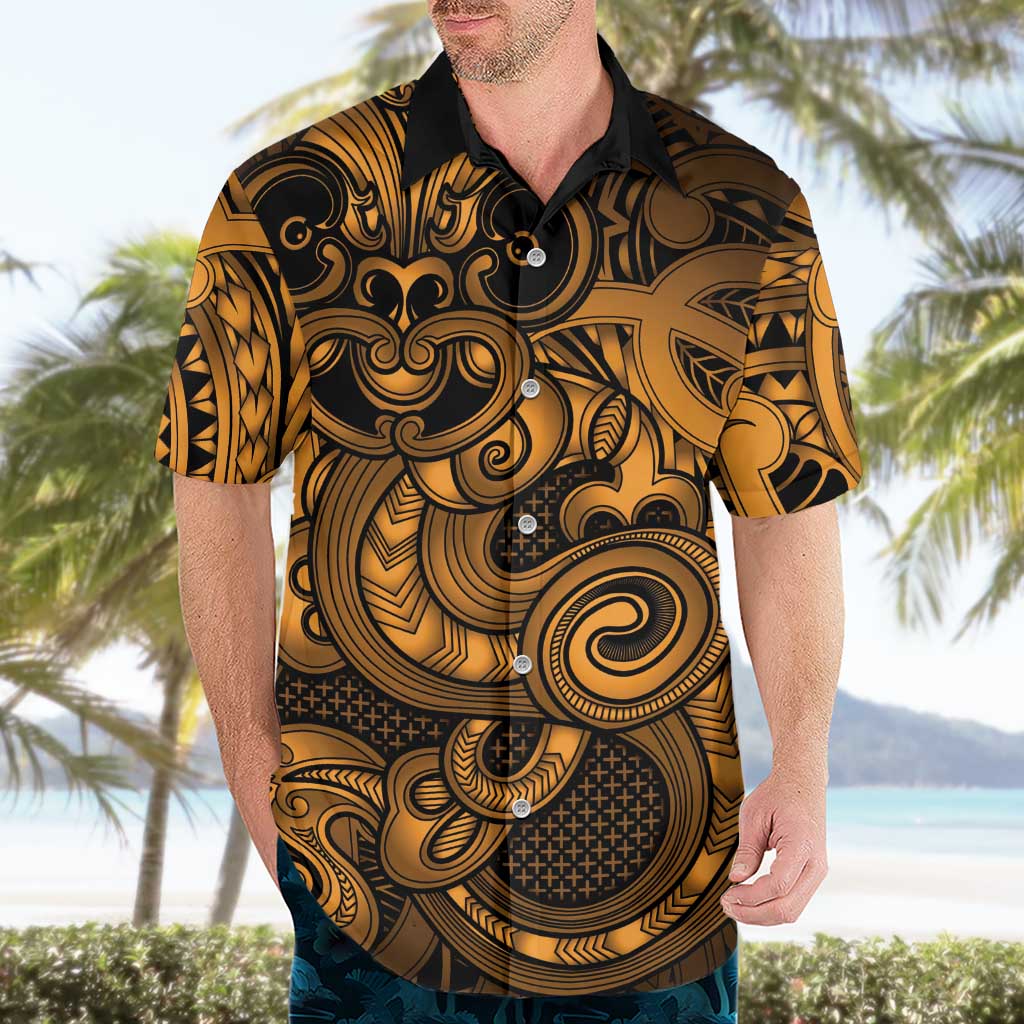 Aotearoa Maori Hei Tiki Hawaiian Shirt Koura Kowhaiwhai Puhoro Motif