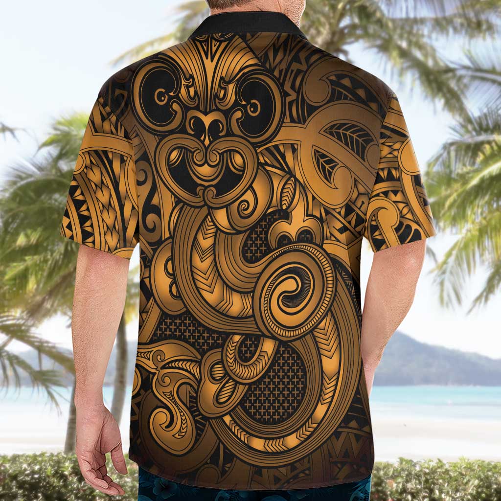 Aotearoa Maori Hei Tiki Hawaiian Shirt Koura Kowhaiwhai Puhoro Motif
