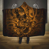 Aotearoa Maori Hei Tiki Hooded Blanket Koura Kowhaiwhai Puhoro Motif LT9 - Polynesian Pride