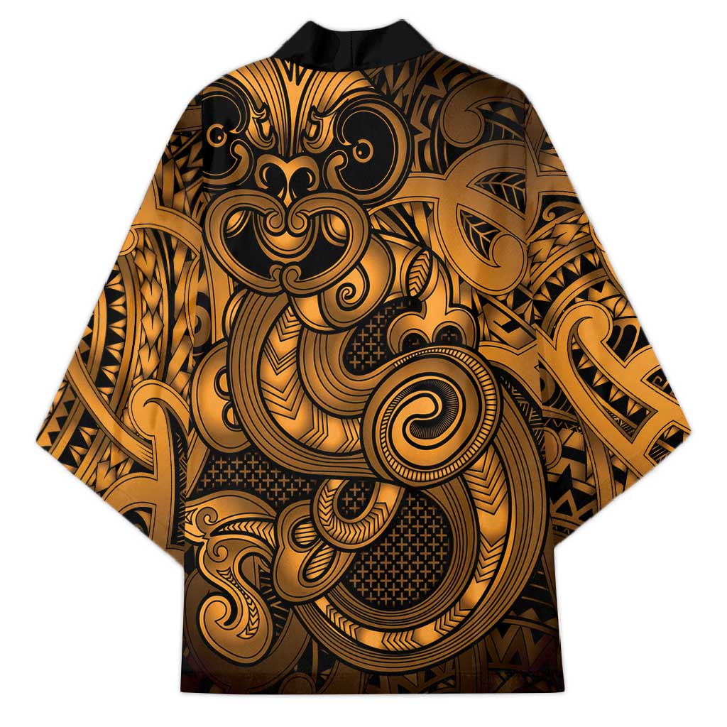 Aotearoa Maori Hei Tiki Kimono Koura Kowhaiwhai Puhoro Motif