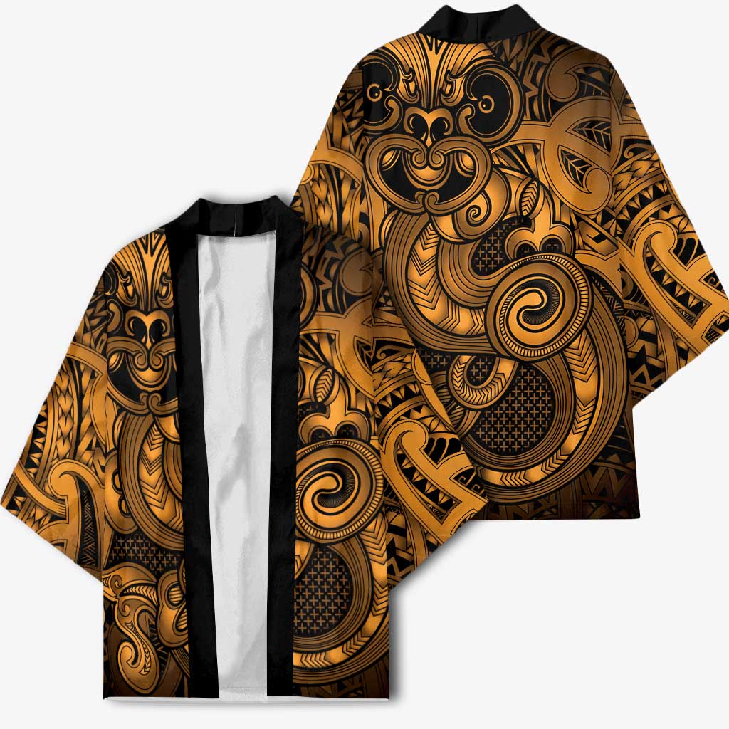 Aotearoa Maori Hei Tiki Kimono Koura Kowhaiwhai Puhoro Motif