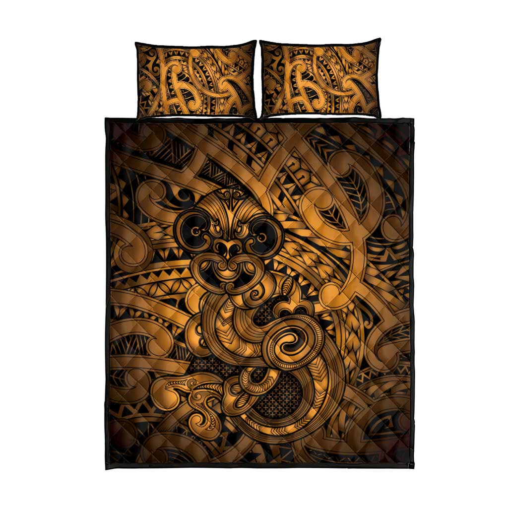 Aotearoa Maori Hei Tiki Quilt Bed Set Koura Kowhaiwhai Puhoro Motif LT9 - Polynesian Pride