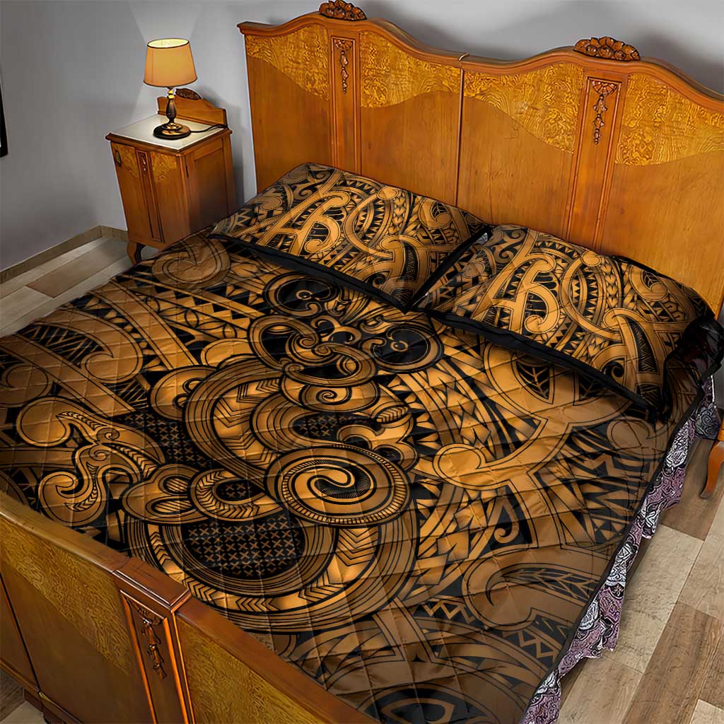 Aotearoa Maori Hei Tiki Quilt Bed Set Koura Kowhaiwhai Puhoro Motif LT9 - Polynesian Pride