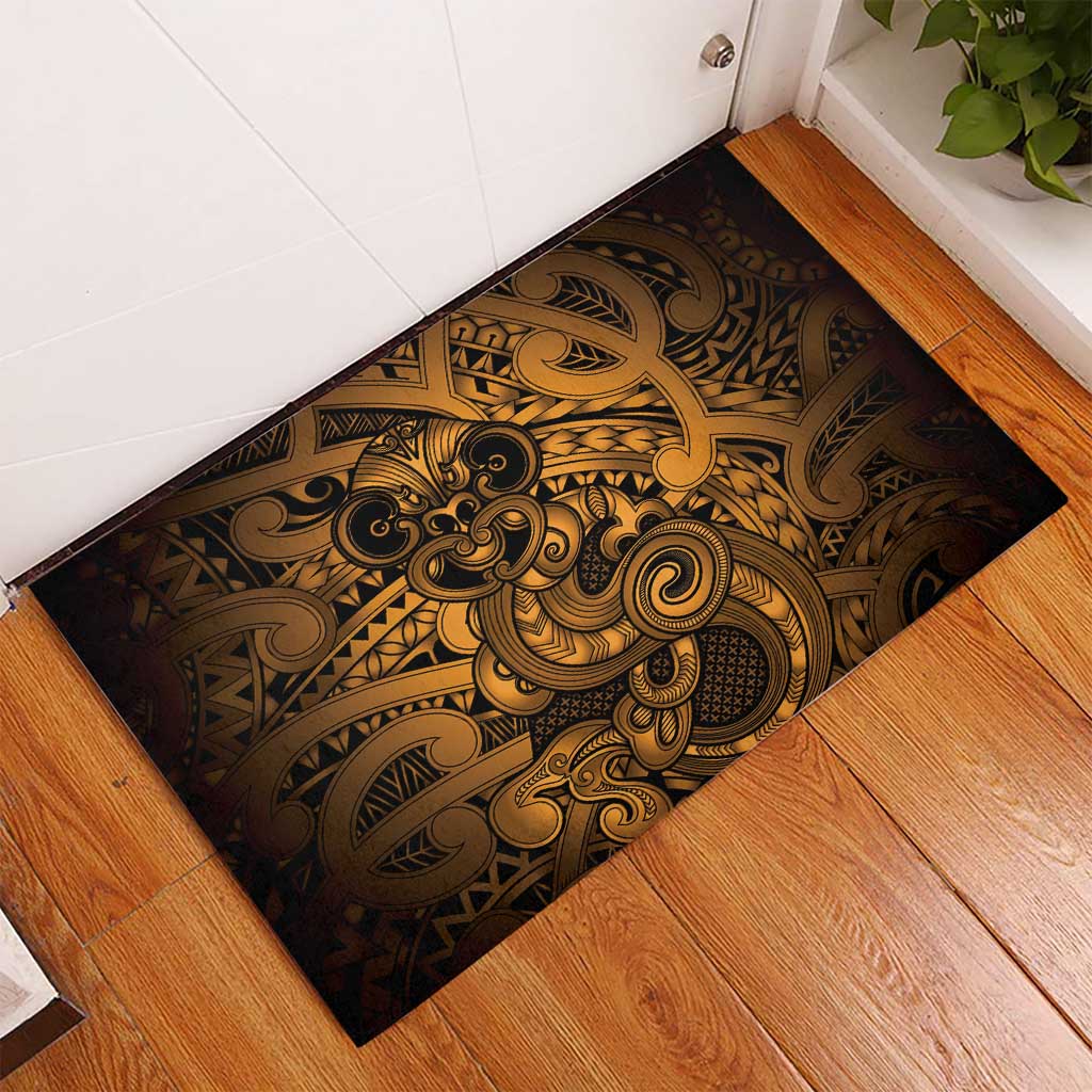 Aotearoa Maori Hei Tiki Rubber Doormat Koura Kowhaiwhai Puhoro Motif LT9 - Polynesian Pride