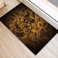 Aotearoa Maori Hei Tiki Rubber Doormat Koura Kowhaiwhai Puhoro Motif LT9 - Polynesian Pride