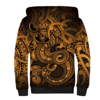 Aotearoa Maori Hei Tiki Sherpa Hoodie Koura Kowhaiwhai Puhoro Motif