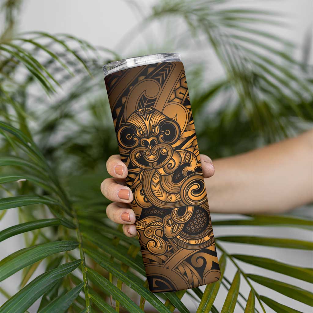 Aotearoa Maori Hei Tiki Skinny Tumbler Koura Kowhaiwhai Puhoro Motif LT9 - Polynesian Pride