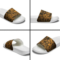 Aotearoa Maori Hei Tiki Slide Sandals Koura Kowhaiwhai Puhoro Motif LT9 - Polynesian Pride