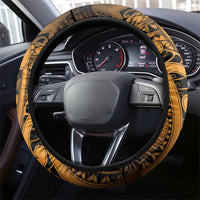 Aotearoa Maori Hei Tiki Steering Wheel Cover Koura Kowhaiwhai Puhoro Motif LT9 - Polynesian Pride