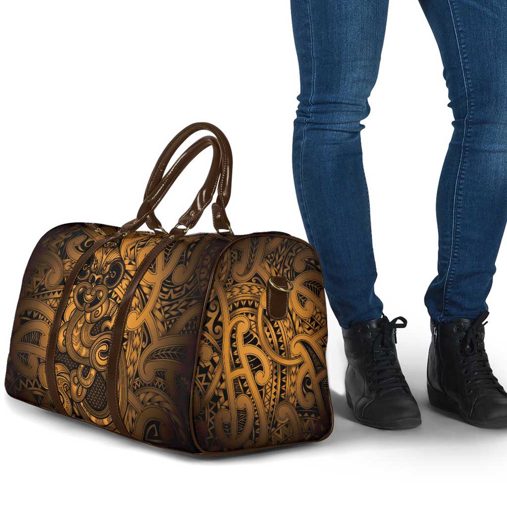 Aotearoa Maori Hei Tiki Travel Bag Koura Kowhaiwhai Puhoro Motif LT9 - Polynesian Pride