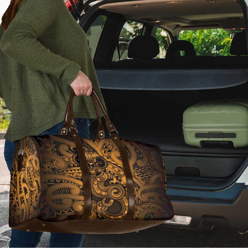 Aotearoa Maori Hei Tiki Travel Bag Koura Kowhaiwhai Puhoro Motif LT9 - Polynesian Pride