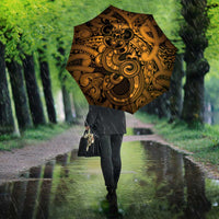 Aotearoa Maori Hei Tiki Umbrella Koura Kowhaiwhai Puhoro Motif LT9 - Polynesian Pride
