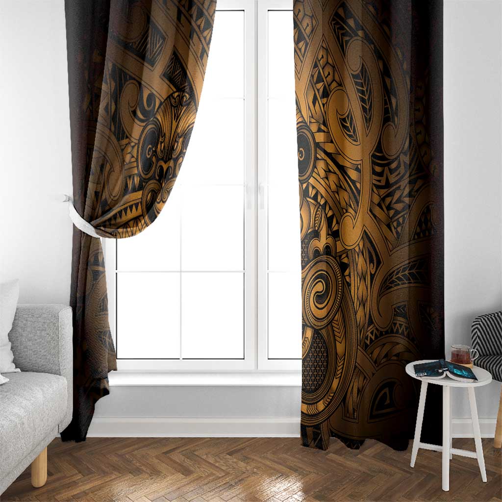 Aotearoa Maori Hei Tiki Window Curtain Koura Kowhaiwhai Puhoro Motif LT9 - Polynesian Pride