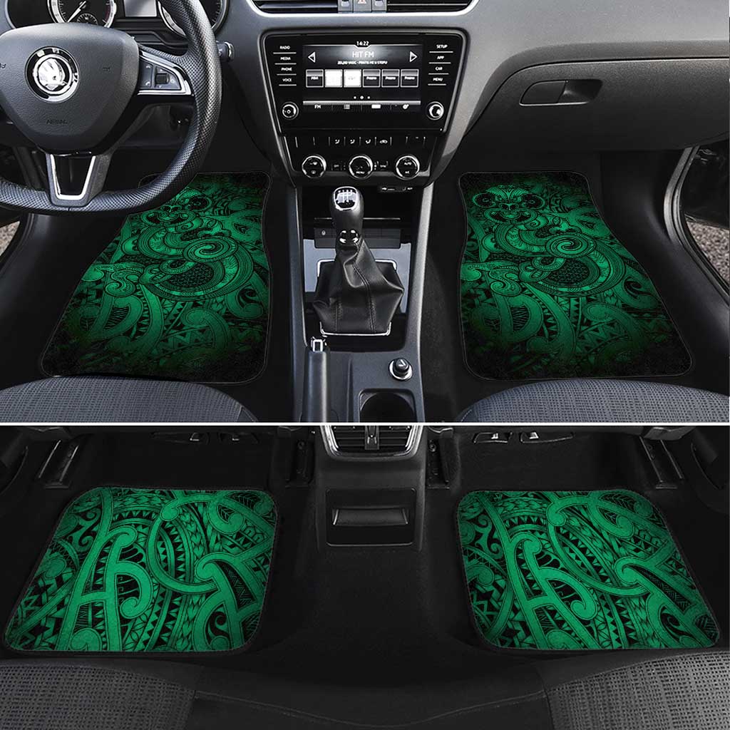 Aotearoa Maori Hei Tiki Car Mats Kakariki Kowhaiwhai Puhoro Motif