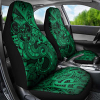 Aotearoa Maori Hei Tiki Car Seat Cover Kakariki Kowhaiwhai Puhoro Motif