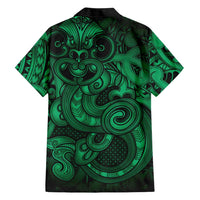 Aotearoa Maori Hei Tiki Family Matching Tank Maxi Dress and Hawaiian Shirt Kakariki Kowhaiwhai Puhoro Motif LT9 - Polynesian Pride
