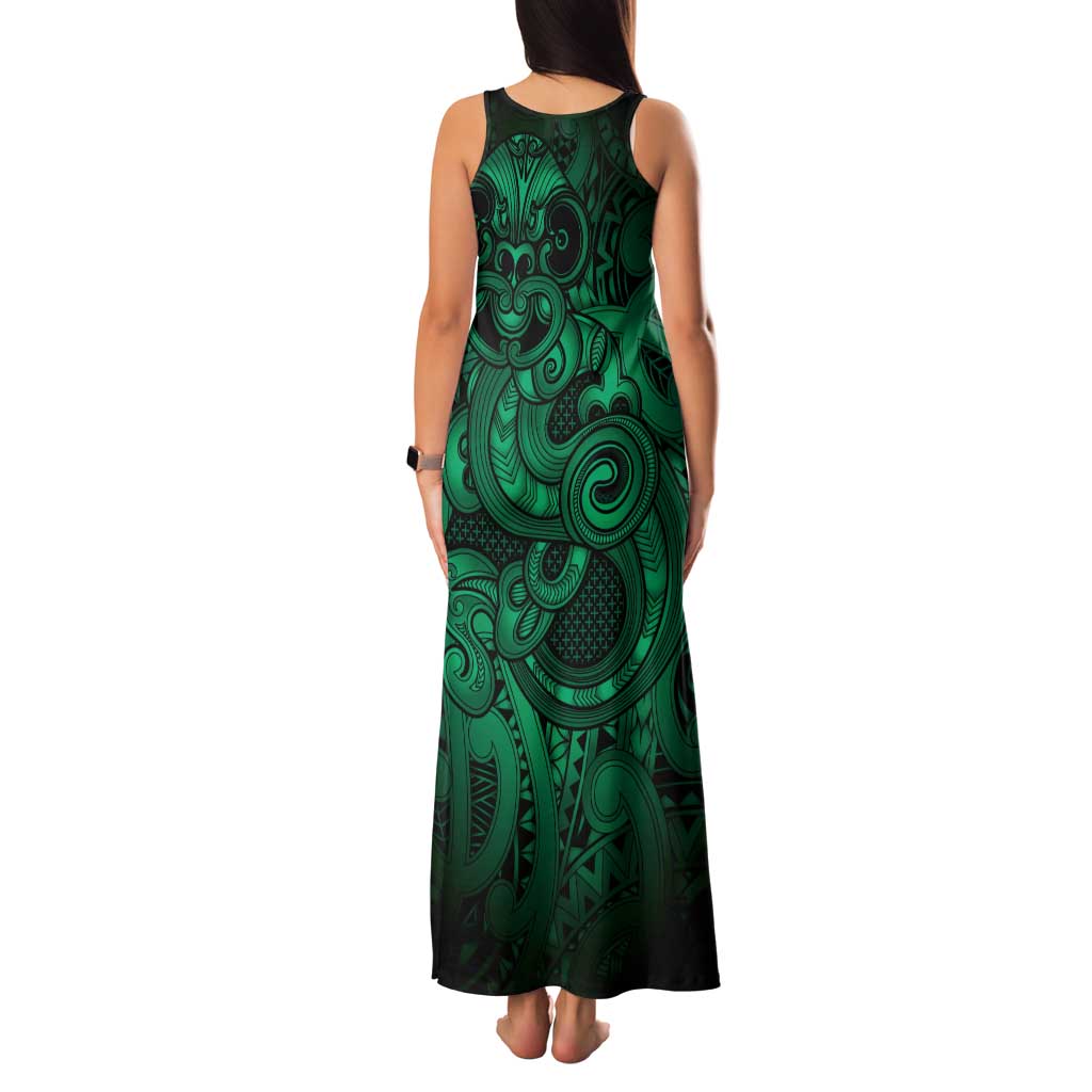 Aotearoa Maori Hei Tiki Family Matching Tank Maxi Dress and Hawaiian Shirt Kakariki Kowhaiwhai Puhoro Motif LT9 - Polynesian Pride