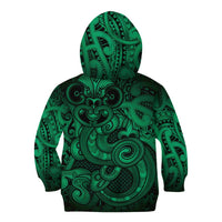 Aotearoa Maori Hei Tiki Kid Hoodie Kakariki Kowhaiwhai Puhoro Motif LT9 - Polynesian Pride