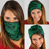 Aotearoa Maori Hei Tiki Neck Gaiter Kakariki Kowhaiwhai Puhoro Motif LT9 - Polynesian Pride