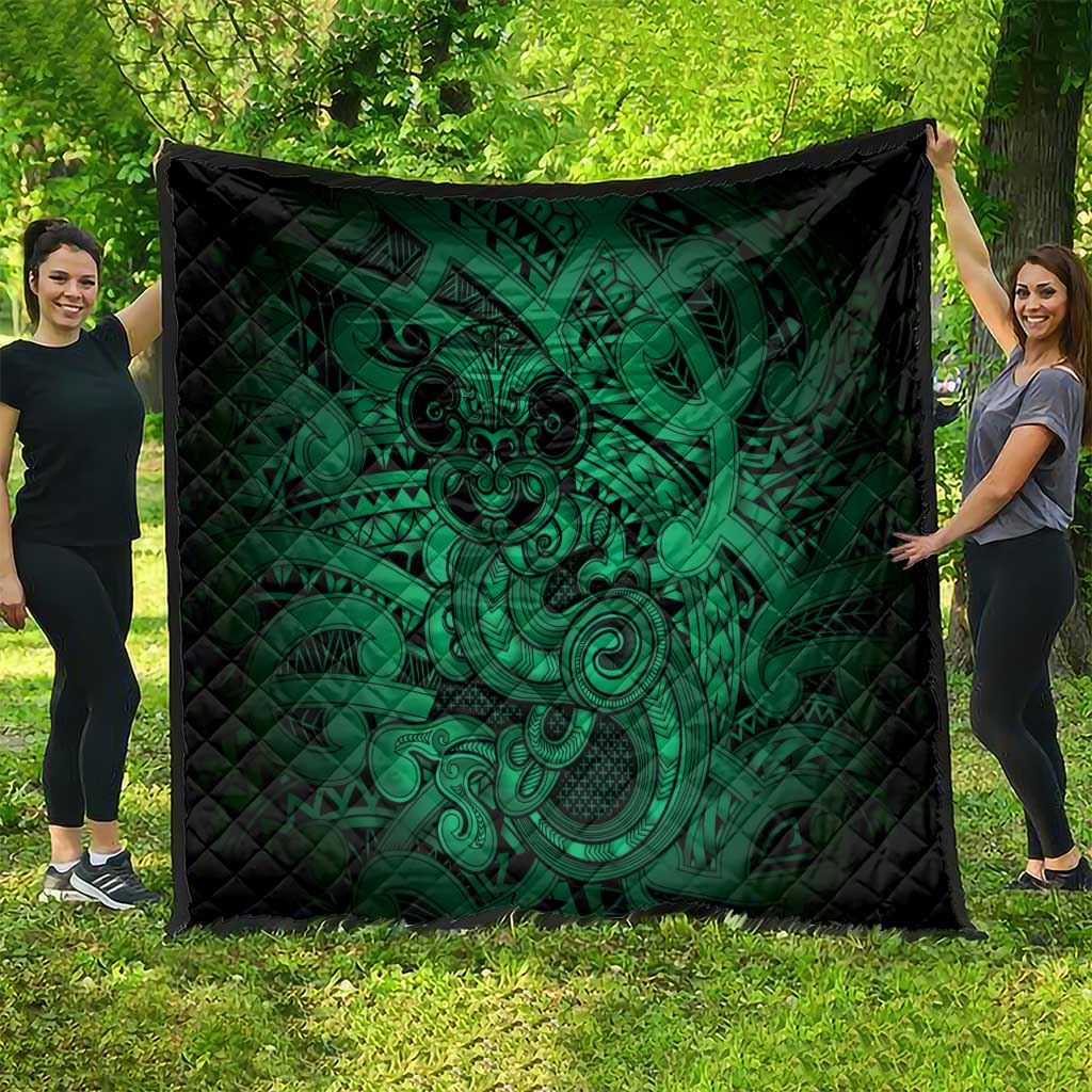Aotearoa Maori Hei Tiki Quilt Kakariki Kowhaiwhai Puhoro Motif LT9 - Polynesian Pride