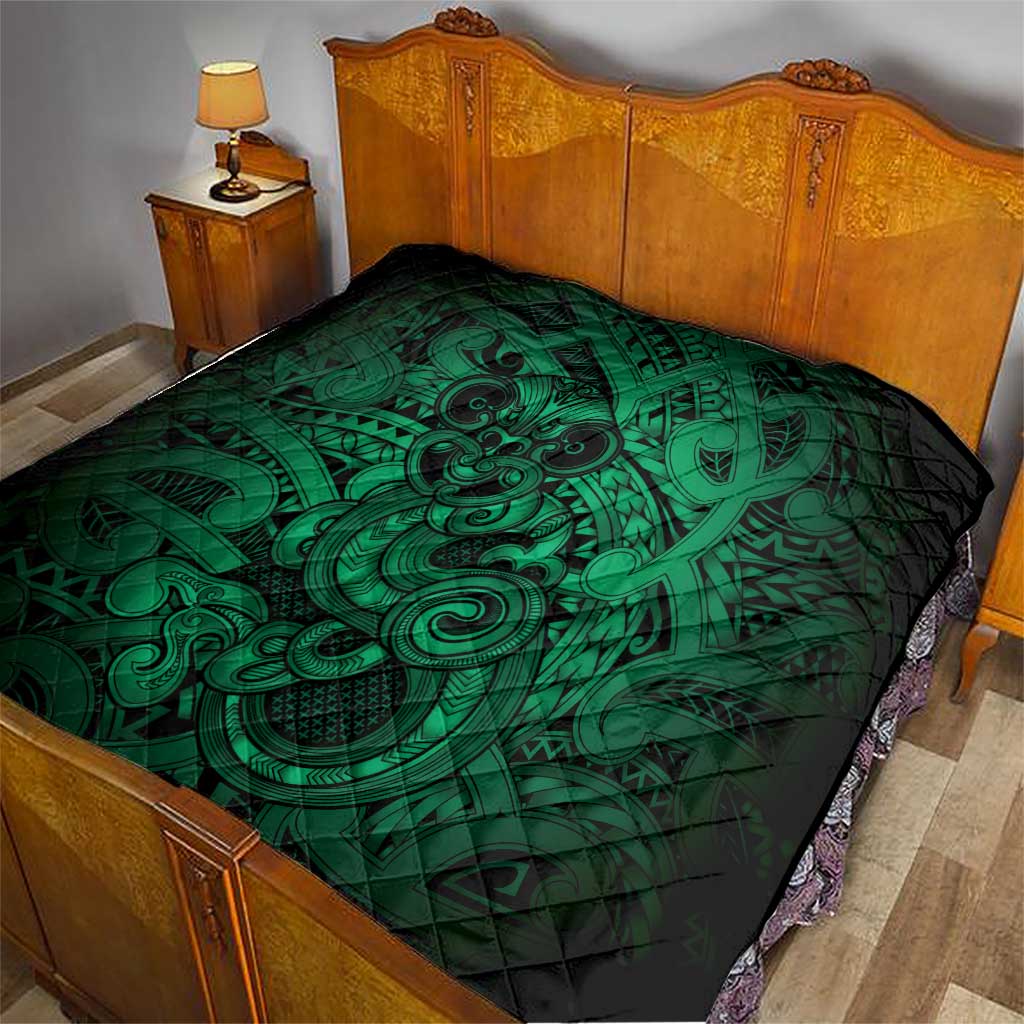 Aotearoa Maori Hei Tiki Quilt Kakariki Kowhaiwhai Puhoro Motif LT9 - Polynesian Pride