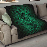Aotearoa Maori Hei Tiki Quilt Kakariki Kowhaiwhai Puhoro Motif LT9 - Polynesian Pride