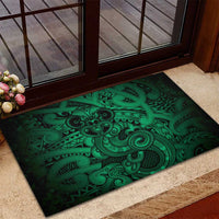 Aotearoa Maori Hei Tiki Rubber Doormat Kakariki Kowhaiwhai Puhoro Motif LT9 - Polynesian Pride