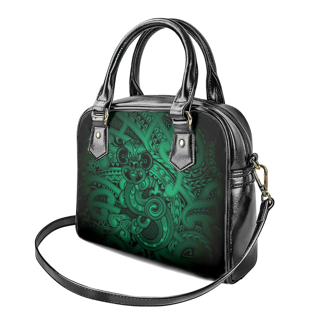 Aotearoa Maori Hei Tiki Shoulder Handbag Kakariki Kowhaiwhai Puhoro Motif LT9 - Polynesian Pride