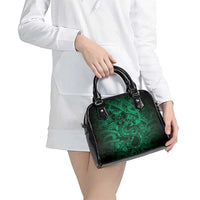Aotearoa Maori Hei Tiki Shoulder Handbag Kakariki Kowhaiwhai Puhoro Motif LT9 - Polynesian Pride
