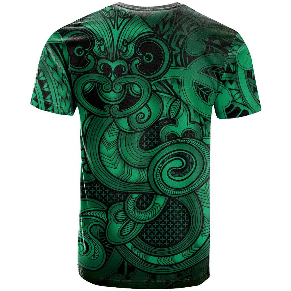 Aotearoa Maori Hei Tiki T Shirt Kakariki Kowhaiwhai Puhoro Motif LT9 - Polynesian Pride
