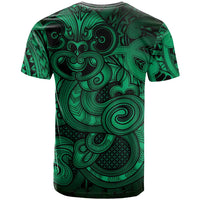 Aotearoa Maori Hei Tiki T Shirt Kakariki Kowhaiwhai Puhoro Motif LT9 - Polynesian Pride
