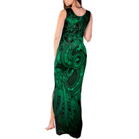 Aotearoa Maori Hei Tiki Tank Maxi Dress Kakariki Kowhaiwhai Puhoro Motif LT9 - Polynesian Pride