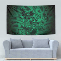 Aotearoa Maori Hei Tiki Tapestry Kakariki Kowhaiwhai Puhoro Motif LT9 - Polynesian Pride