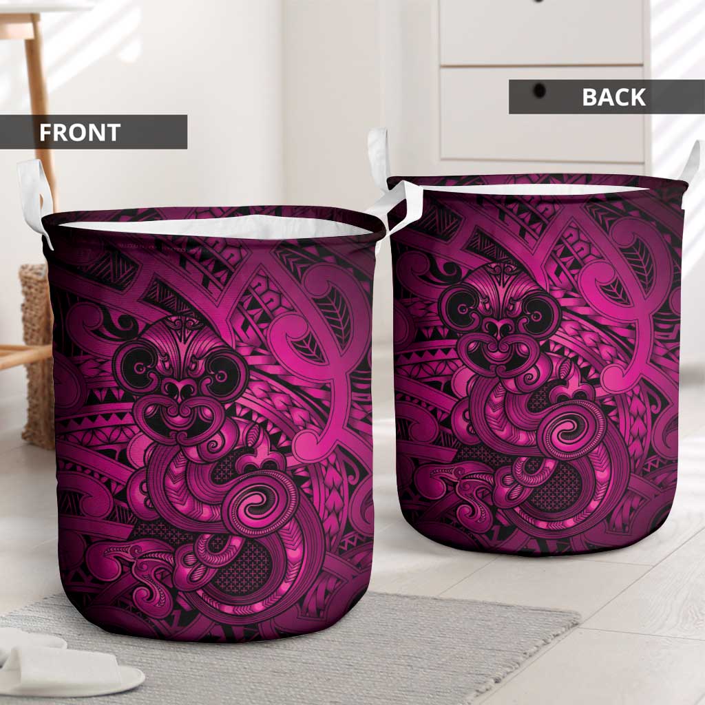 Aotearoa Maori Hei Tiki Laundry Basket Mawhero Kowhaiwhai Puhoro Motif LT9 - Polynesian Pride