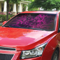 Aotearoa Maori Hei Tiki Auto Sun Shade Mawhero Kowhaiwhai Puhoro Motif LT9 - Polynesian Pride