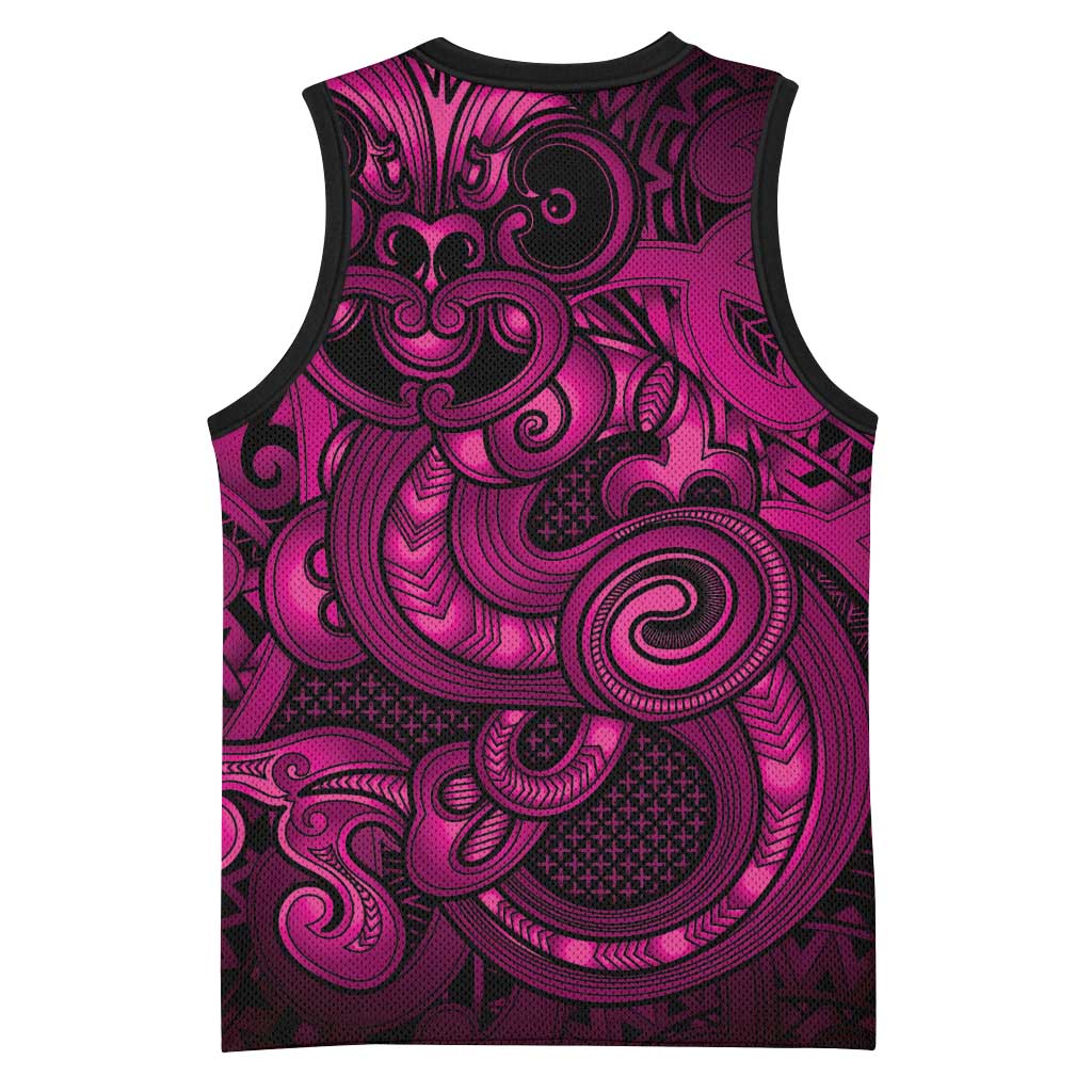 Aotearoa Maori Hei Tiki Basketball Jersey Mawhero Kowhaiwhai Puhoro Motif LT9 - Polynesian Pride