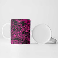 Aotearoa Maori Hei Tiki Ceramic Mug Mawhero Kowhaiwhai Puhoro Motif